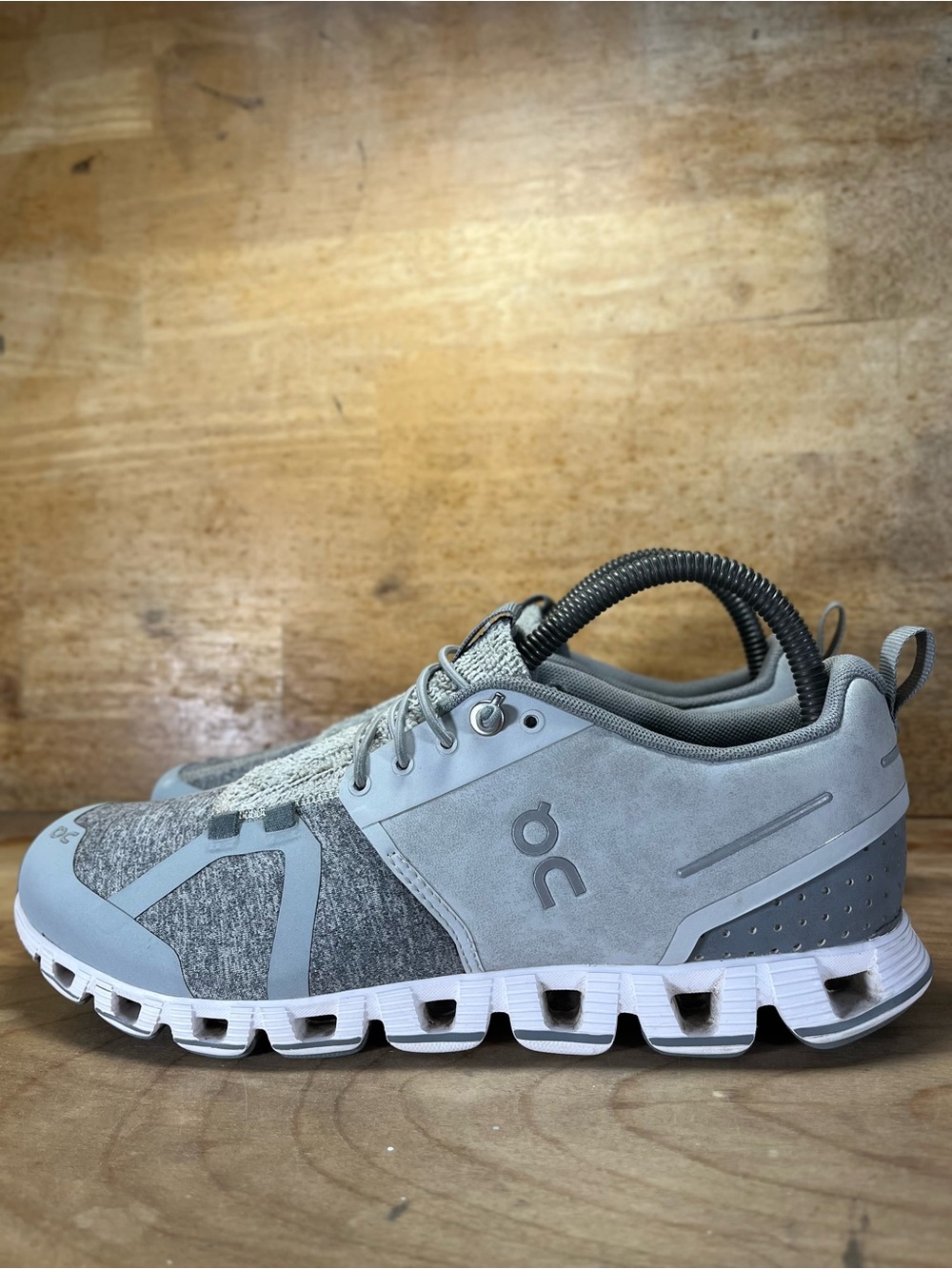 On Cloud 5 Terry REFLECTIVE Womens Size 8.5 Running Shoes Sneakers Gray Silver - Picture 6 of 15